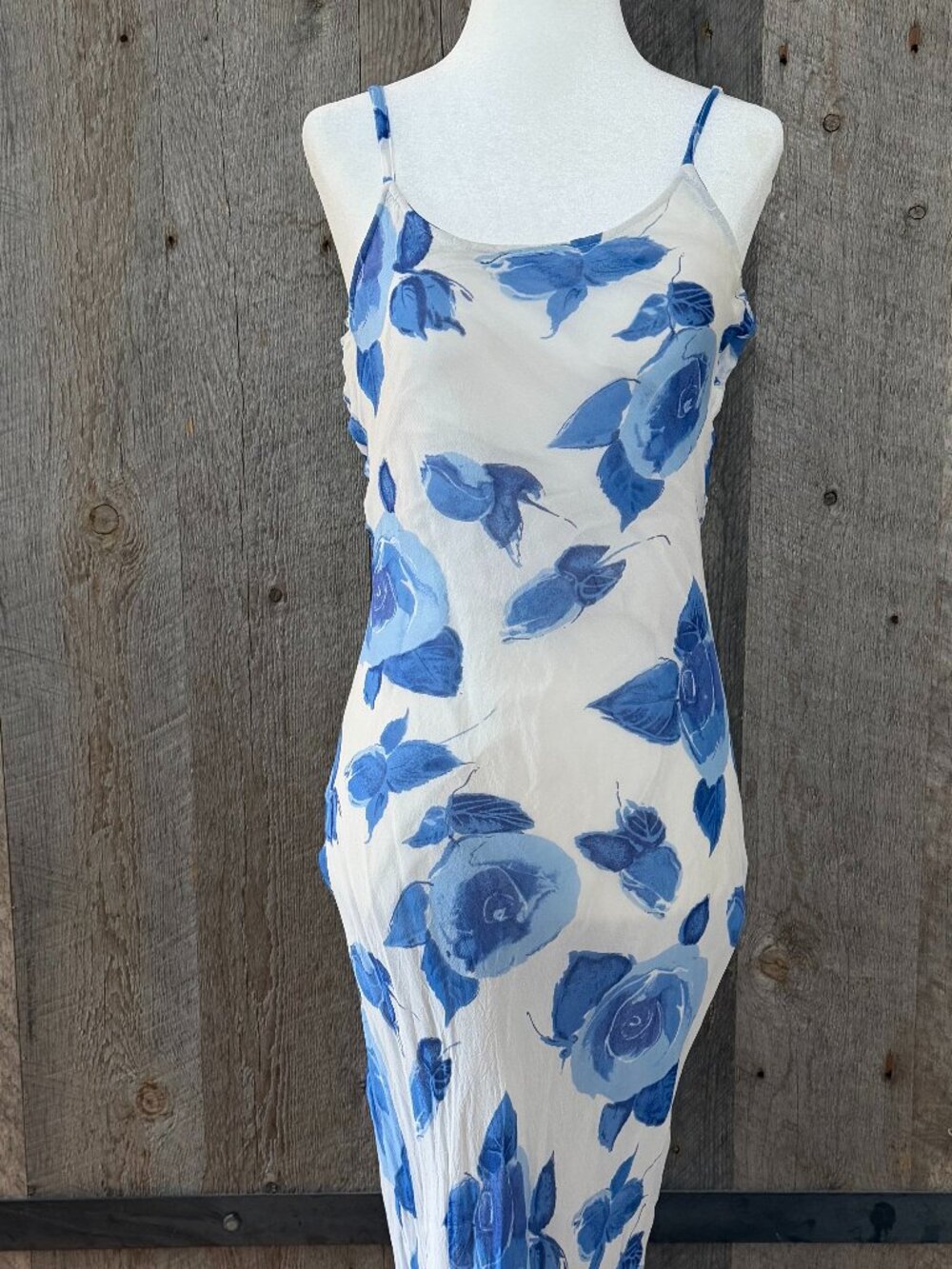 Jay Jacobs 90's Vintage White and Blue Dress Size 6
